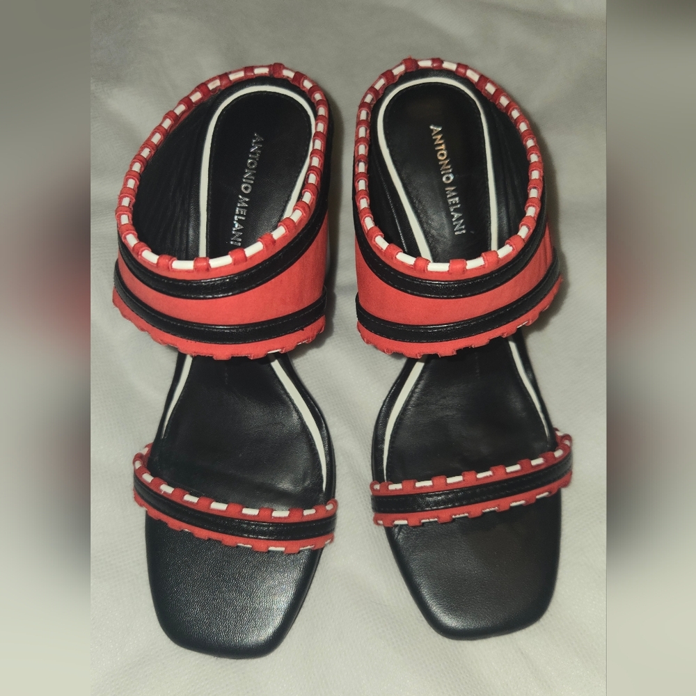 Antonio Melani Red and Black Women's Sandals